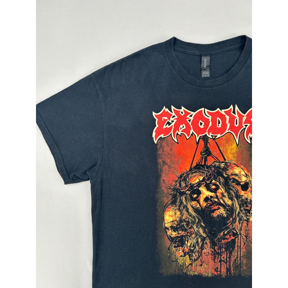 Exodus Band T Shirt Mens XL Black Thrash Metal Graphic Pentagram Gildan Cotton
